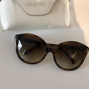 Valentino rock stud sunglasses brown